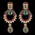 VNCE04934 lab grown diamond earrings on black background