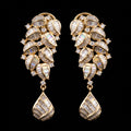 VNCE13873 lab grown diamond earrings on black background
