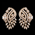 VNCE15165 lab grown diamond earrings on black background