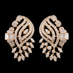 VNCE15165 lab grown diamond earrings on black background