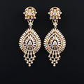VNCE15543 lab grown diamond earrings on black background