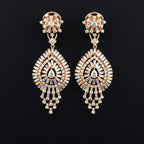 VNCE15543 lab grown diamond earrings on black background