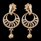 VNCE15566 lab grown diamond earrings on black background
