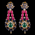 VNCE20969 lab grown diamond earrings on black background