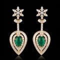 VNCE25906 lab grown diamond earrings on black background