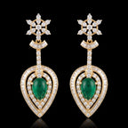 VNCE25906 lab grown diamond earrings on black background