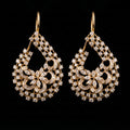 VNCE27841 lab grown diamond earrings on black background