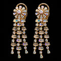 VNCE32271 lab grown diamond earrings on black background