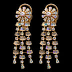 VNCE32271 lab grown diamond earrings on black background