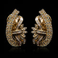 VNCE37443 lab grown diamond earrings on black background