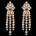VNCE40769 lab grown diamond earrings on black background
