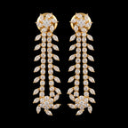 VNCE48989 lab grown diamond earrings on black background