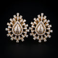 VNCE50337 lab grown diamond earrings on black background