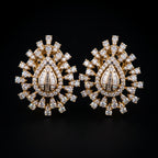 VNCE50337 lab grown diamond earrings on black background