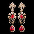 VNCE54766 lab grown diamond earrings on black background