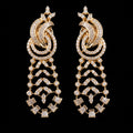 VNCE61043 lab grown diamond earrings on black background