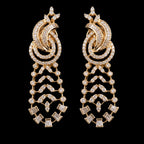 VNCE61043 lab grown diamond earrings on black background