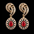 VNCE61918 lab grown diamond earrings on black background