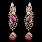 VNCE63437 lab grown diamond earrings on black background