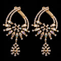 VNCE69299 lab grown diamond earrings on black background