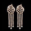 VNCE70240 lab grown diamond earrings on black background