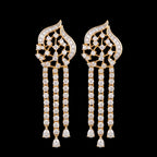 VNCE70240 lab grown diamond earrings on black background