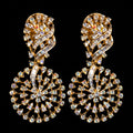 VNCE74741 lab grown diamond earrings on black background