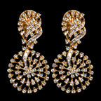 VNCE74741 lab grown diamond earrings on black background