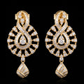 VNCE77083 lab grown diamond earrings on black background