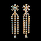 VNCE79012 lab grown diamond earrings on black background