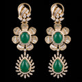 VNCE86845 lab grown diamond earrings on black background