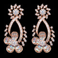 VNCE98126 lab grown diamond earrings on black background