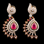 VNCE98942 lab grown diamond earrings on black background