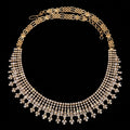 VNCK13873 lab grown diamond necklace on black background