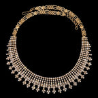 VNCK13873 lab grown diamond necklace on black background