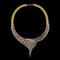 VNCK21779 lab grown diamond necklace on black background