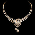 VNCK21800 lab grown diamond necklace on black background