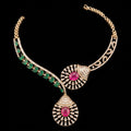 VNCK21940 lab grown diamond necklace on black background