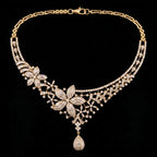 VNCK22326 lab grown diamond necklace on black background