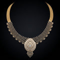 VNCK22373 lab grown diamond necklace on black background