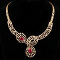 VNCK22778 lab grown diamond necklace on black background