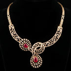VNCK22778 lab grown diamond necklace on black background