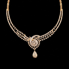 VNCK23159 lab grown diamond necklace on black background