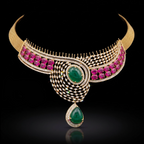 VNCK23528 lab grown diamond necklace on black background
