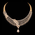 VNCK23602 lab grown diamond necklace on black background