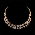 VNCK24567 lab grown diamond necklace on black background