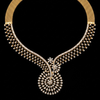 VNCK24622 lab grown diamond necklace on black background