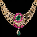 VNCK25460 lab grown diamond necklace on black background