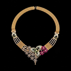 VNCK25750 lab grown diamond necklace on black background