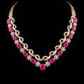 VNCK25906 lab grown diamond necklace on black background
